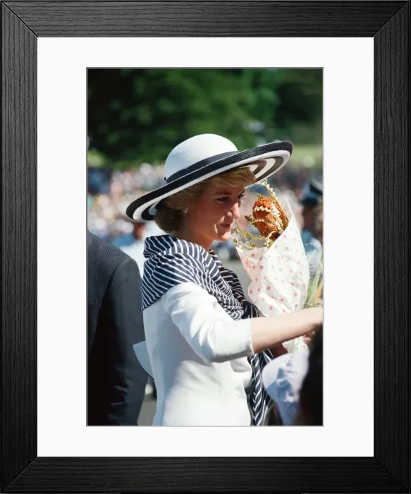 Framed Print : Princess Diana and Prince Charles on their overseas visit to Australia for