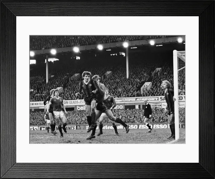 Framed Print : FA Cup Quarter Final match at Goodison Park. Final score Everton 2 v Manchester Framed Print : FA Cup Quarter Final match at Goodison Park. Final score Everton 2 v Manchester