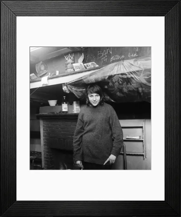 Framed Print : A group of young beachniks'living on a barge in Shoreham-by-Sea Framed Print : A group of young beachniks'living on a barge in Shoreham-by-Sea