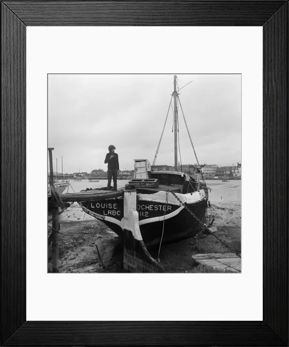 Framed Print : A group of young beachniks'living on a barge in Shoreham-by-Sea Framed Print : A group of young beachniks'living on a barge in Shoreham-by-Sea