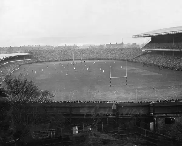 Cardiff Arms Park, with new North Stand (right), Circa 1935