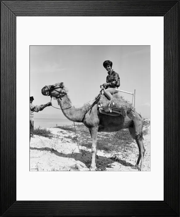 Framed Print : 16 year old pop singer Helen Shapiro on holiday in Majorca