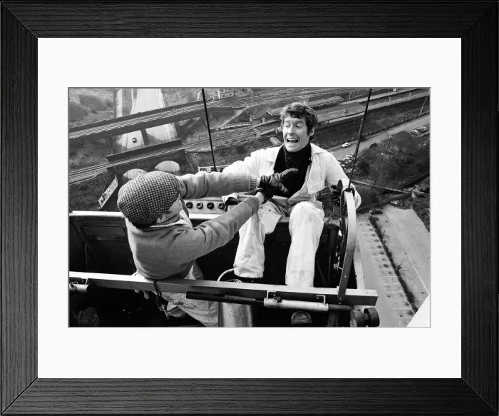 Framed Print : Actor Michael Crawford filming scenes for the BBC series Some Mothers Do