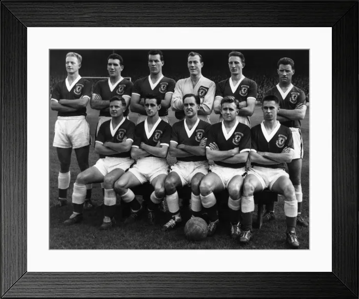 Framed Print : Wales Starting XI v Scotland, Ninian Park, Cardiff, Saturday 18th October 1958