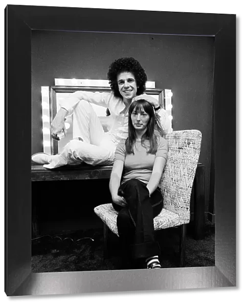 Singer Leo Sayer and his wife Jan backstage at the Greek Theatre, Los Angeles, California