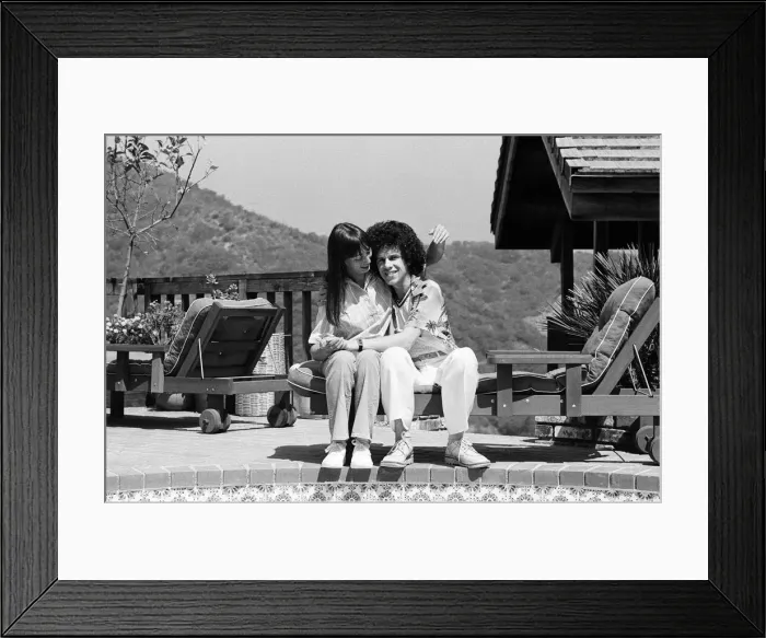 Framed Print : Singer Leo Sayer at home in Beverly Hills, California. 26th July 1977