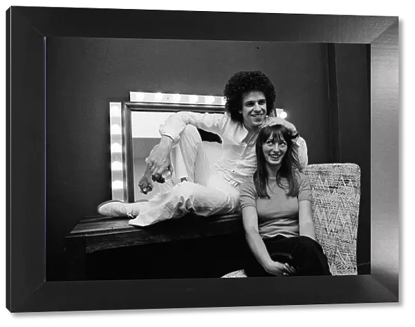 Singer Leo Sayer and his wife Jan backstage at the Greek Theatre, Los Angeles, California
