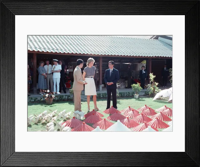 Framed Print : Princess Diana and Prince Charles on their overseas visit to Thailand Framed Print : Princess Diana and Prince Charles on their overseas visit to Thailand