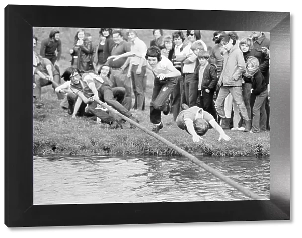 Tug of War Competition across the River Great Ouse aka Old West River in Stretham