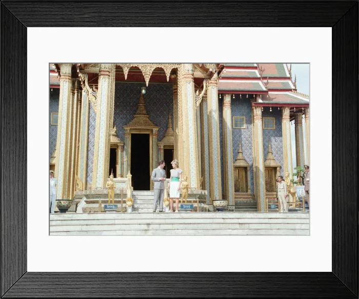 Framed Print : Princess Diana and Prince Charles on their overseas visit to Thailand