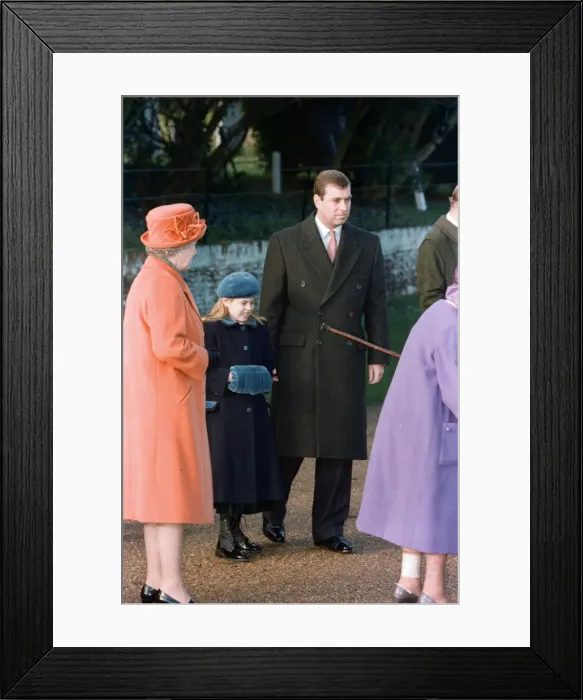 Framed Print : The Royal family attend the Christmas Day service at St Mary Magdalene Church Framed Print : The Royal family attend the Christmas Day service at St Mary Magdalene Church