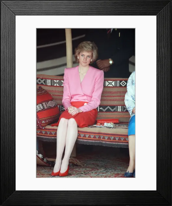 Framed Print : Diana, Princess of Wales, at the Islamic Museum in Kuwait City during her official tour Framed Print : Diana, Princess of Wales, at the Islamic Museum in Kuwait City during her official tour