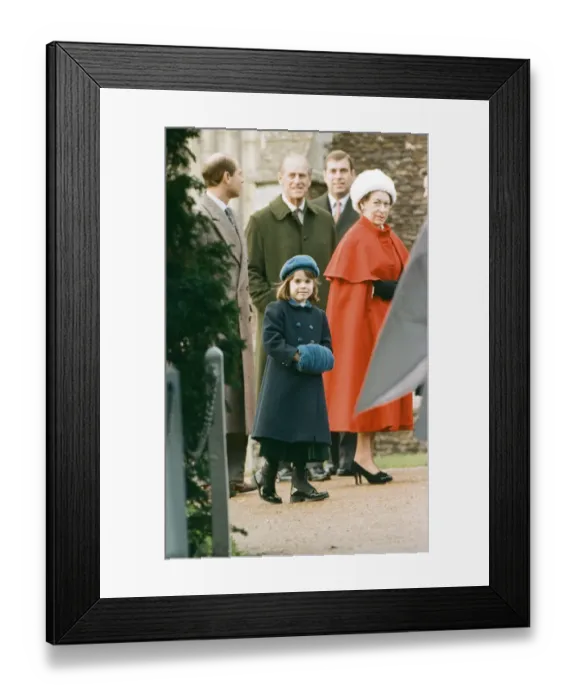 Framed Print : The Royal family attend the Christmas Day service at St Mary Magdalene Church Framed Print : The Royal family attend the Christmas Day service at St Mary Magdalene Church