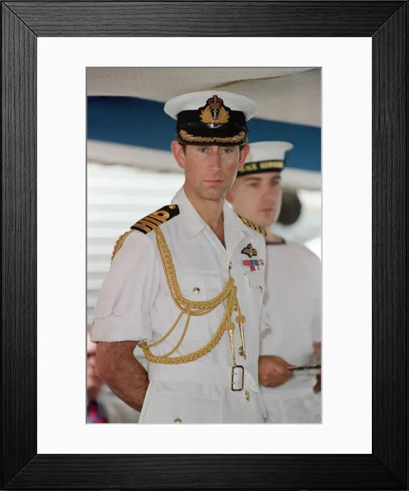 Framed Print : Prince Charles visiting his old ship HMS Hermione, in Dubai Framed Print : Prince Charles visiting his old ship HMS Hermione, in Dubai