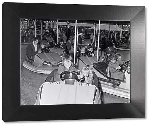 Children enjoying a ride on the bumper cars at Silcocks Fair at Skelmersdale 17th May