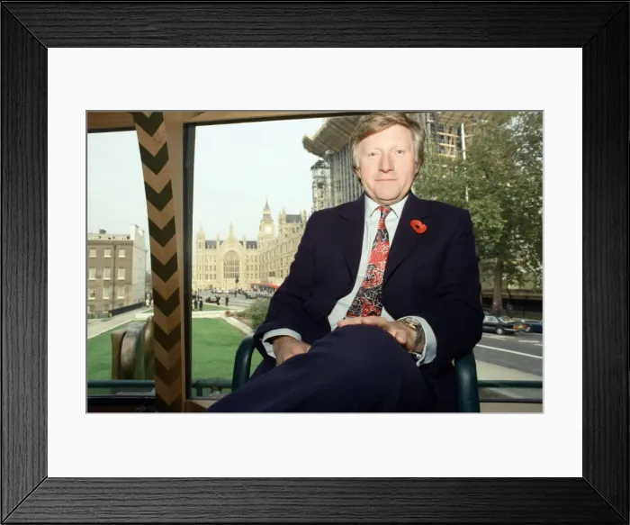 Framed Print : David Dimbleby, journalist and television presenter. November 1990