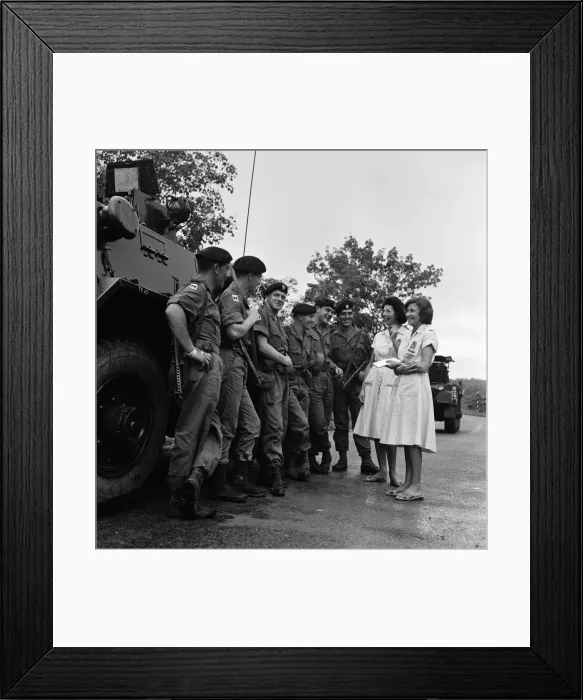 Framed Print : Two members of the WVS are busy acting as Mums Framed Print : Two members of the WVS are busy acting as Mums