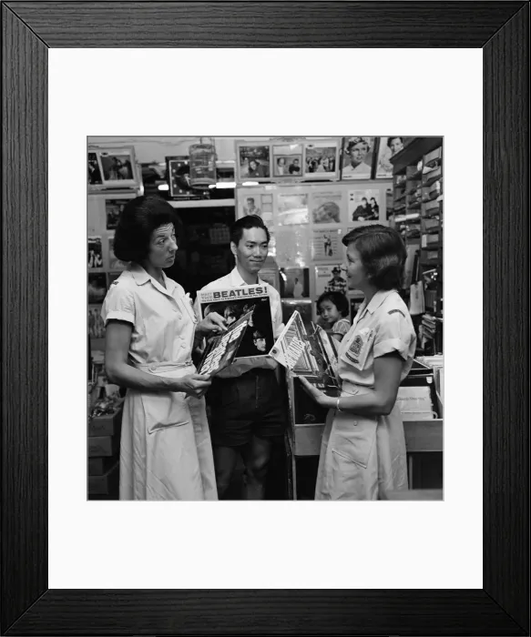 Framed Print : Two members of the WVS are busy acting as Mums