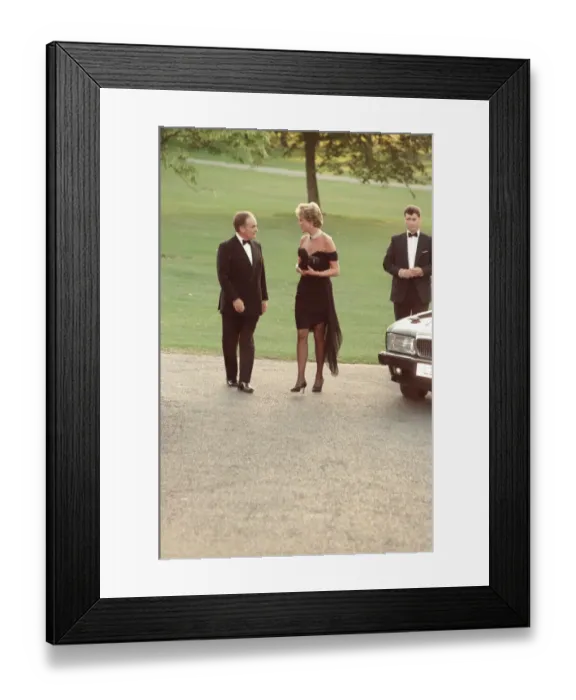 Framed Print : HRH Princess Diana, The Princess of Wales arrives for The Serpentine GalleryOs summer