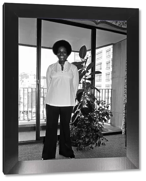 Singer Gladys Knight seen here at the Inn on the Park hotel, London 21st April 1976