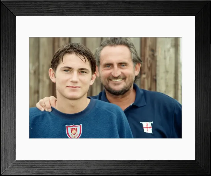 Framed Print : West Ham assistant manager Frank Lampard with his footballer son, also Frank Lampard Framed Print : West Ham assistant manager Frank Lampard with his footballer son, also Frank Lampard