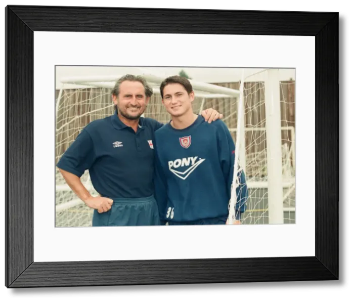 Framed Print : West Ham assistant manager Frank Lampard with his footballer son, also Frank Lampard Framed Print : West Ham assistant manager Frank Lampard with his footballer son, also Frank Lampard