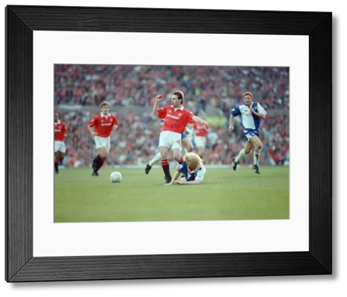 Framed Print : English Premier League match at Old Trafford. Manchester United v Blackburn Rovers Framed Print : English Premier League match at Old Trafford. Manchester United v Blackburn Rovers