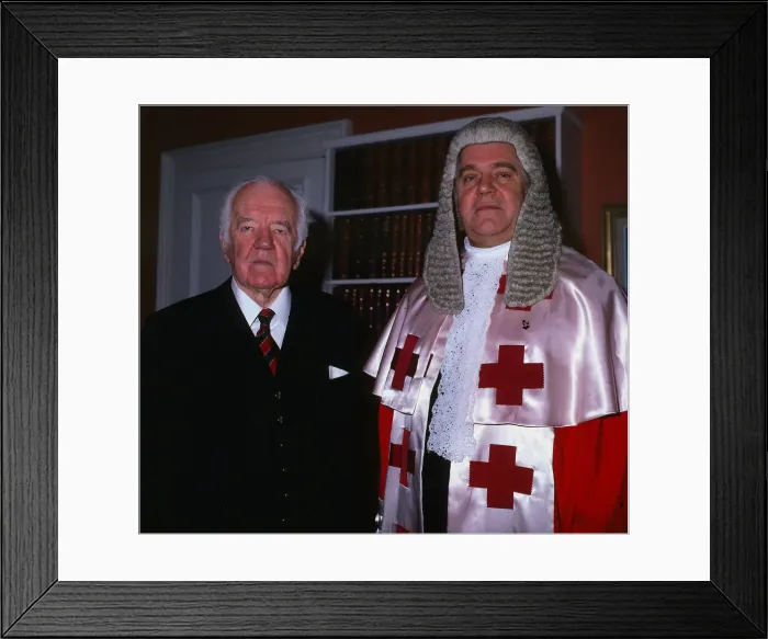 Framed Print : Lord Cameron with Colin Manson July 1989 Framed Print : Lord Cameron with Colin Manson July 1989