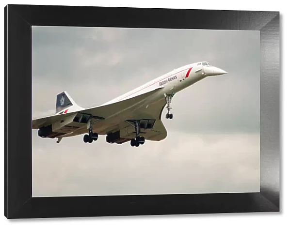 British Airways Concorde G-BOAF seen here on final approach to Newcastle Airport 24th