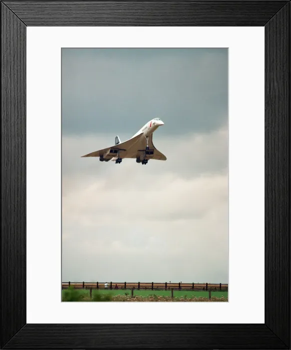 Framed Print : British Airways Concorde G-BOAF seen here on final approach to Newcastle Airport 24th Framed Print : British Airways Concorde G-BOAF seen here on final approach to Newcastle Airport 24th