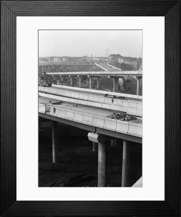 Framed Print : The M6 interchange at Gravelly Hill under construction, also known as Spaghetti Junction Framed Print : The M6 interchange at Gravelly Hill under construction, also known as Spaghetti Junction