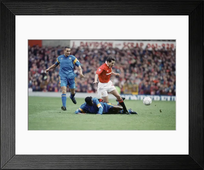 Framed Print : English Premier League Match at Old Trafford. Manchester United 0 v Wimbledon 1