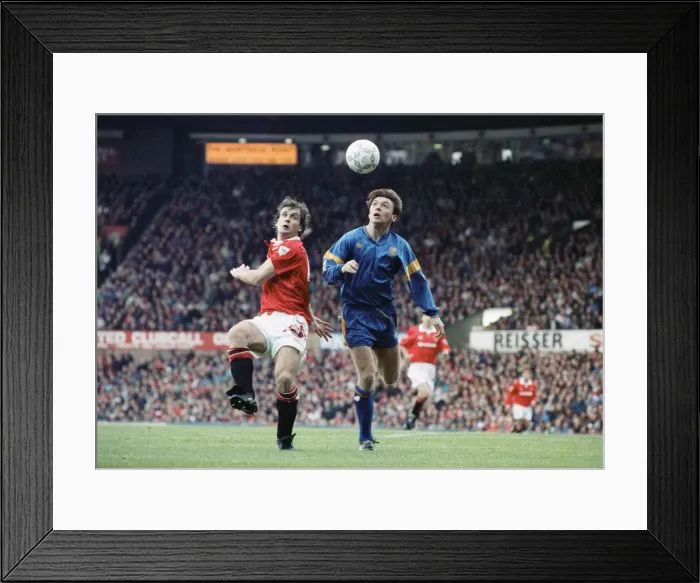 Framed Print : English Premier League Match at Old Trafford. Manchester United 0 v Wimbledon 1 Framed Print : English Premier League Match at Old Trafford. Manchester United 0 v Wimbledon 1