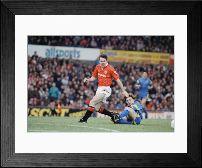 Framed Print : English Premier League Match at Old Trafford. Manchester United 0 v Wimbledon 1 Framed Print : English Premier League Match at Old Trafford. Manchester United 0 v Wimbledon 1