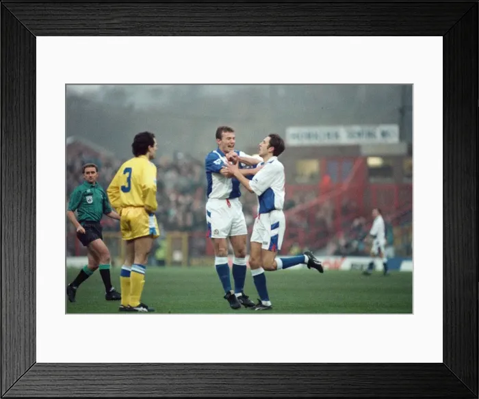 Framed Print : Blackburn Rovers 3 - 1 Leeds United, Premier League match at Ewood Park. Alan Shearer Framed Print : Blackburn Rovers 3 - 1 Leeds United, Premier League match at Ewood Park. Alan Shearer