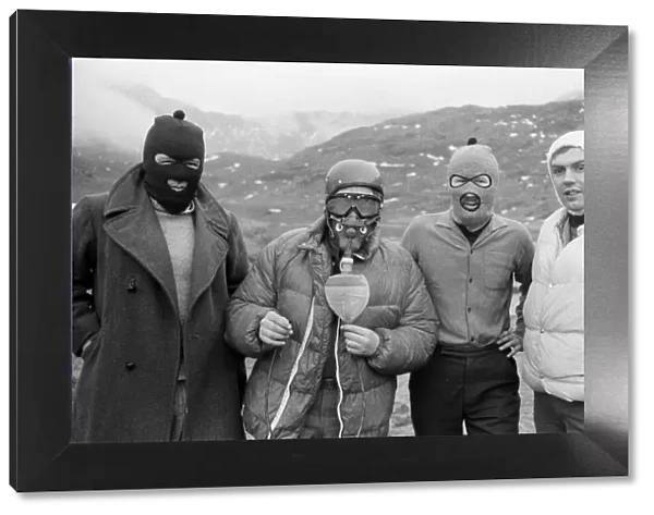 Not a holdup gang, but four of the members of a climbing team lead by Chris Bonington who