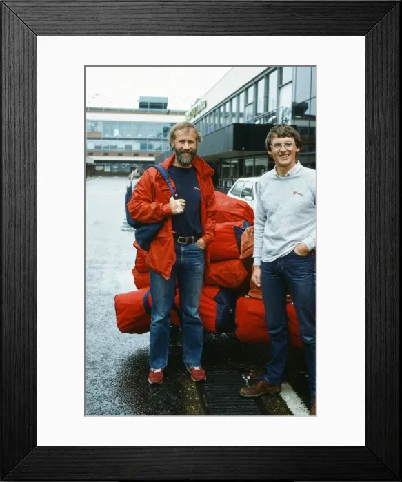 Framed Print : Mountaineers Chris Bonington and Alan Rouse leaving LAP for a Himalayan expedition Framed Print : Mountaineers Chris Bonington and Alan Rouse leaving LAP for a Himalayan expedition