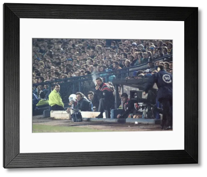 Framed Print : Leeds United 0 - 0 Manchester United, Premier League match at Elland Road. Alex Ferguson Framed Print : Leeds United 0 - 0 Manchester United, Premier League match at Elland Road. Alex Ferguson