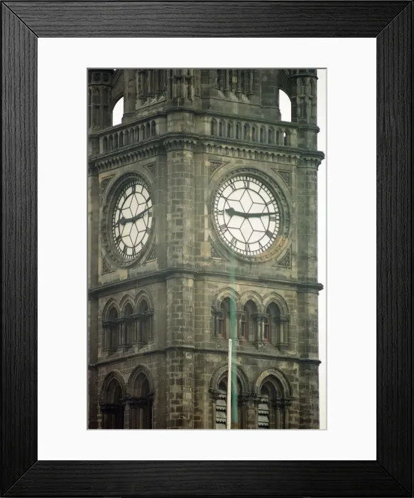 Framed Print : Town Hall Clock Middlesbrough, 13th February 1993 Framed Print : Town Hall Clock Middlesbrough, 13th February 1993