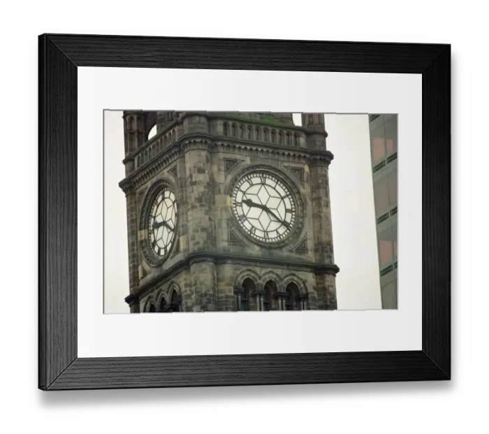 Framed Print : Town Hall Clock Middlesbrough, 13th February 1993 Framed Print : Town Hall Clock Middlesbrough, 13th February 1993