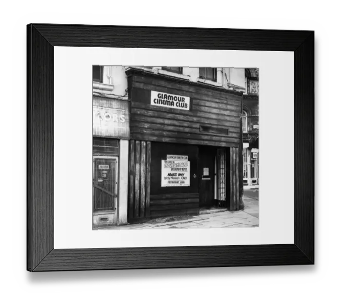 Framed Print : Glamour Cinema Club, Manchester Street, Liverpool, 18th March 1976
