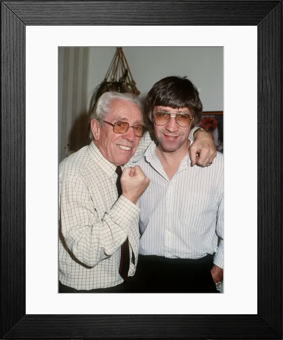 Framed Print : Ken Buchanan boxer with his father October 1989 Framed Print : Ken Buchanan boxer with his father October 1989