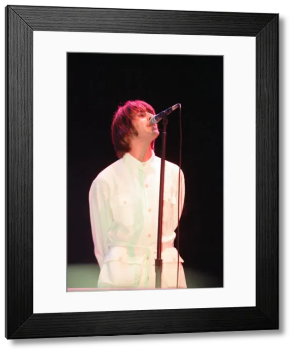 Framed Print : Oasis in concert at Knebworth, Hertfordshire. Liam Gallagher. 11th August 1996 Framed Print : Oasis in concert at Knebworth, Hertfordshire. Liam Gallagher. 11th August 1996