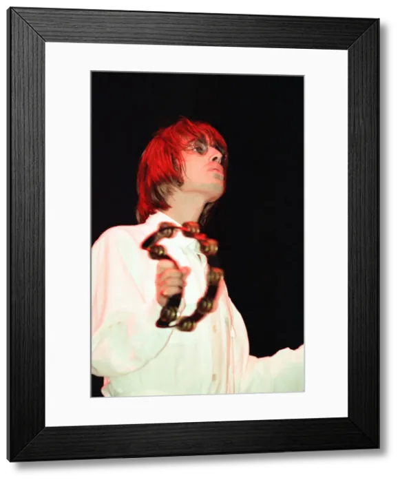 Framed Print : Oasis in concert at Knebworth, Hertfordshire. Liam Gallagher. 11th August 1996 Framed Print : Oasis in concert at Knebworth, Hertfordshire. Liam Gallagher. 11th August 1996