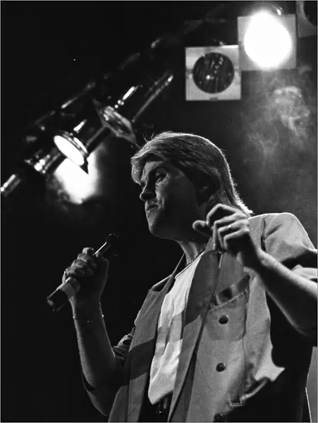 Mike Nolan of Bucks Fizz seen here performing on stage at Leas Cliff Hall, Folkestone