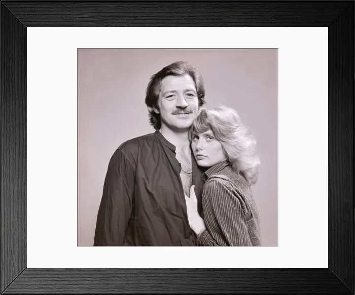 Framed Print : Frank Worthington ex England and Bolton Wanderers footballer seen here with his wife Framed Print : Frank Worthington ex England and Bolton Wanderers footballer seen here with his wife
