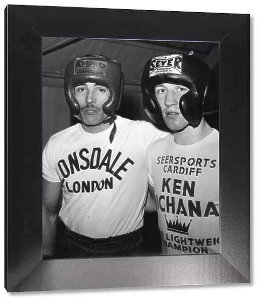 Featherweight boxer Jackie Turpin (left) seen here with World Lightweight Champion Ken