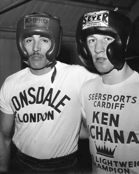 Featherweight boxer Jackie Turpin (left) seen here with World Lightweight Champion Ken