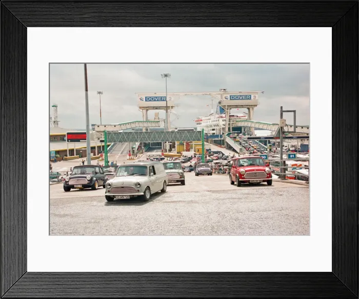 Framed Print : Over 500 European owned Minis cross the channel to attend the Mini Framed Print : Over 500 European owned Minis cross the channel to attend the Mini