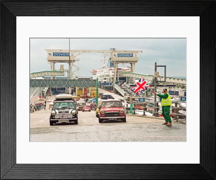 Framed Print : Over 500 European owned Minis cross the channel to attend the Mini Framed Print : Over 500 European owned Minis cross the channel to attend the Mini